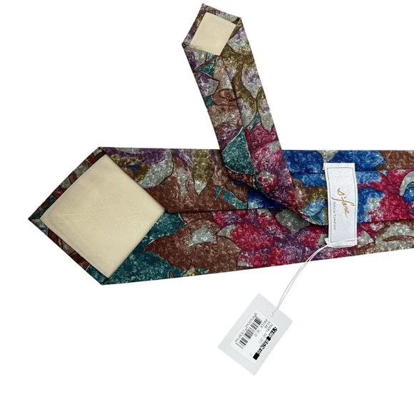 S'Fare Neck Tie - Lotus Flower Pattern - New With Tags - Picture 2 of 2